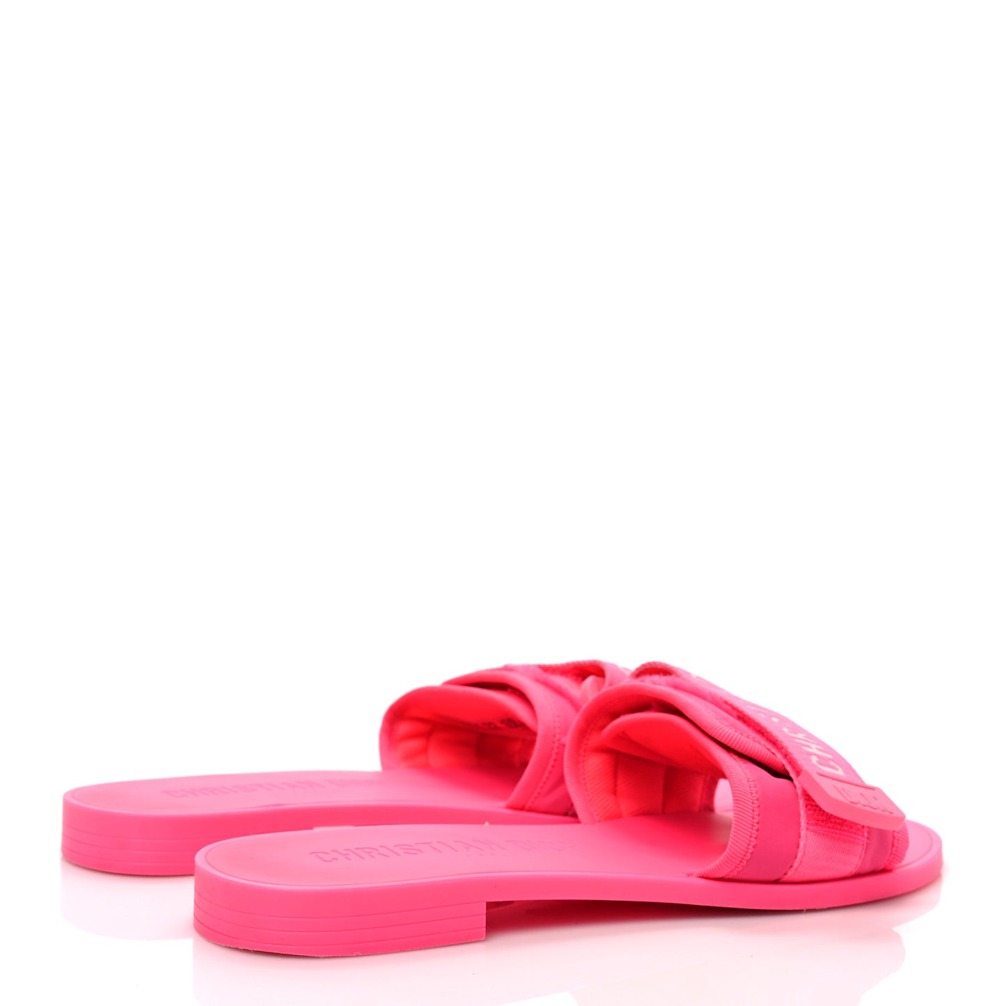 Technical Stretch Fabric Camouflage Dio(r)evolution Slide Sandals 39 Fuchsia Fluo