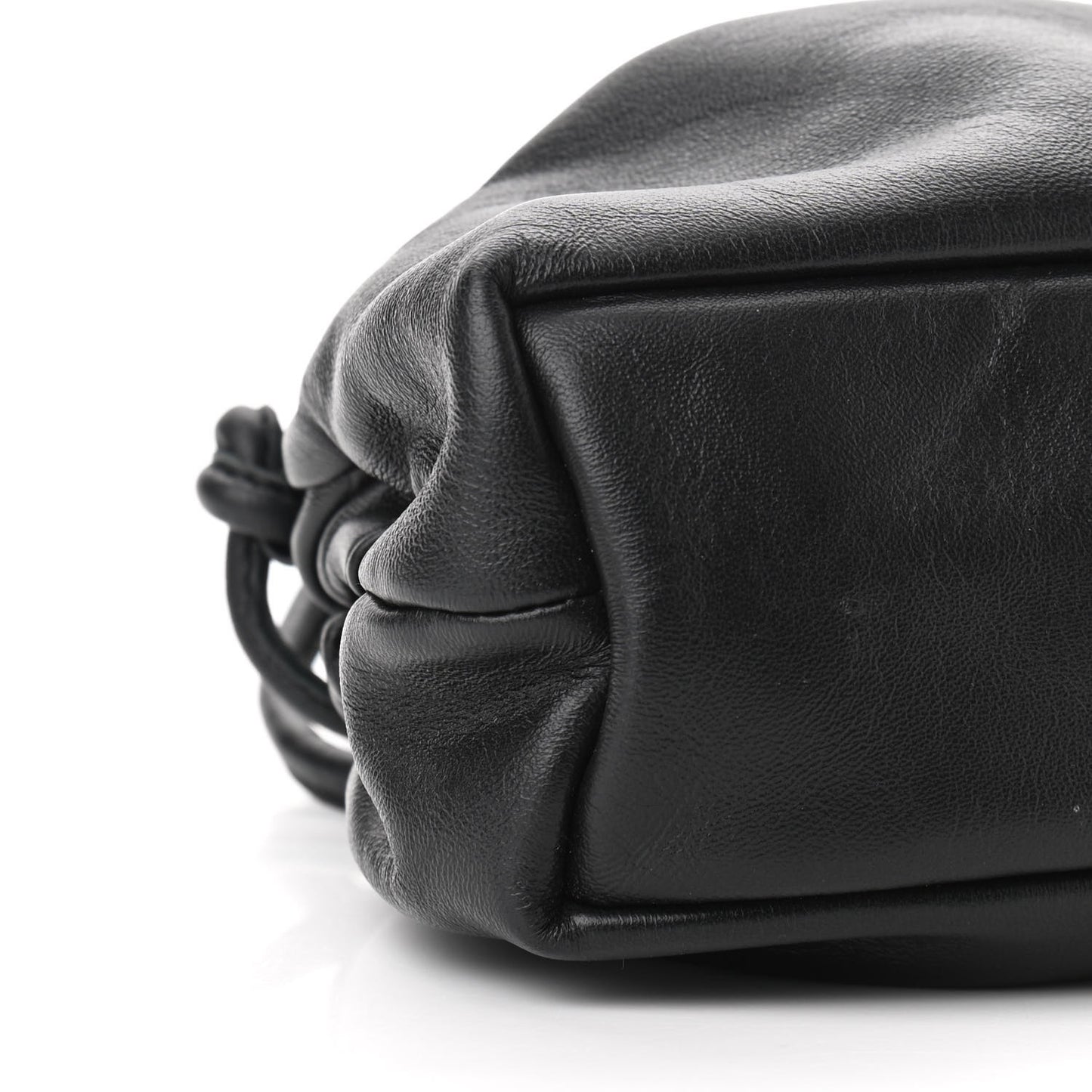 Lambskin Mini Cloud Clutch Black Flamma
