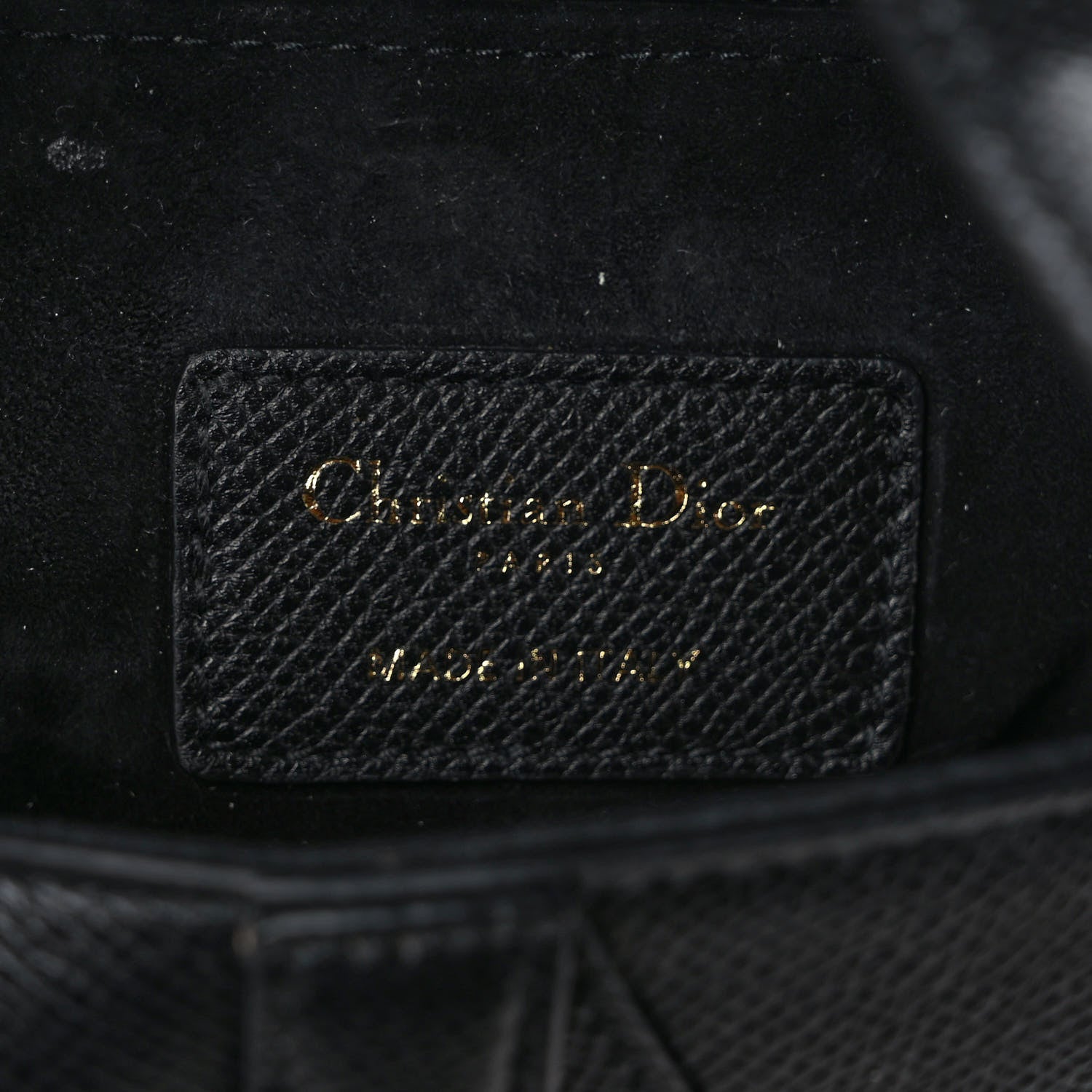 Christian Dior Grained Calfskin Mini Saddle Bag Black 6 of 9