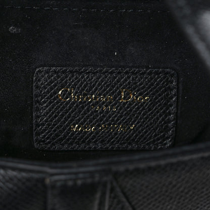 Christian Dior Grained Calfskin Mini Saddle Bag Black 6 of 9