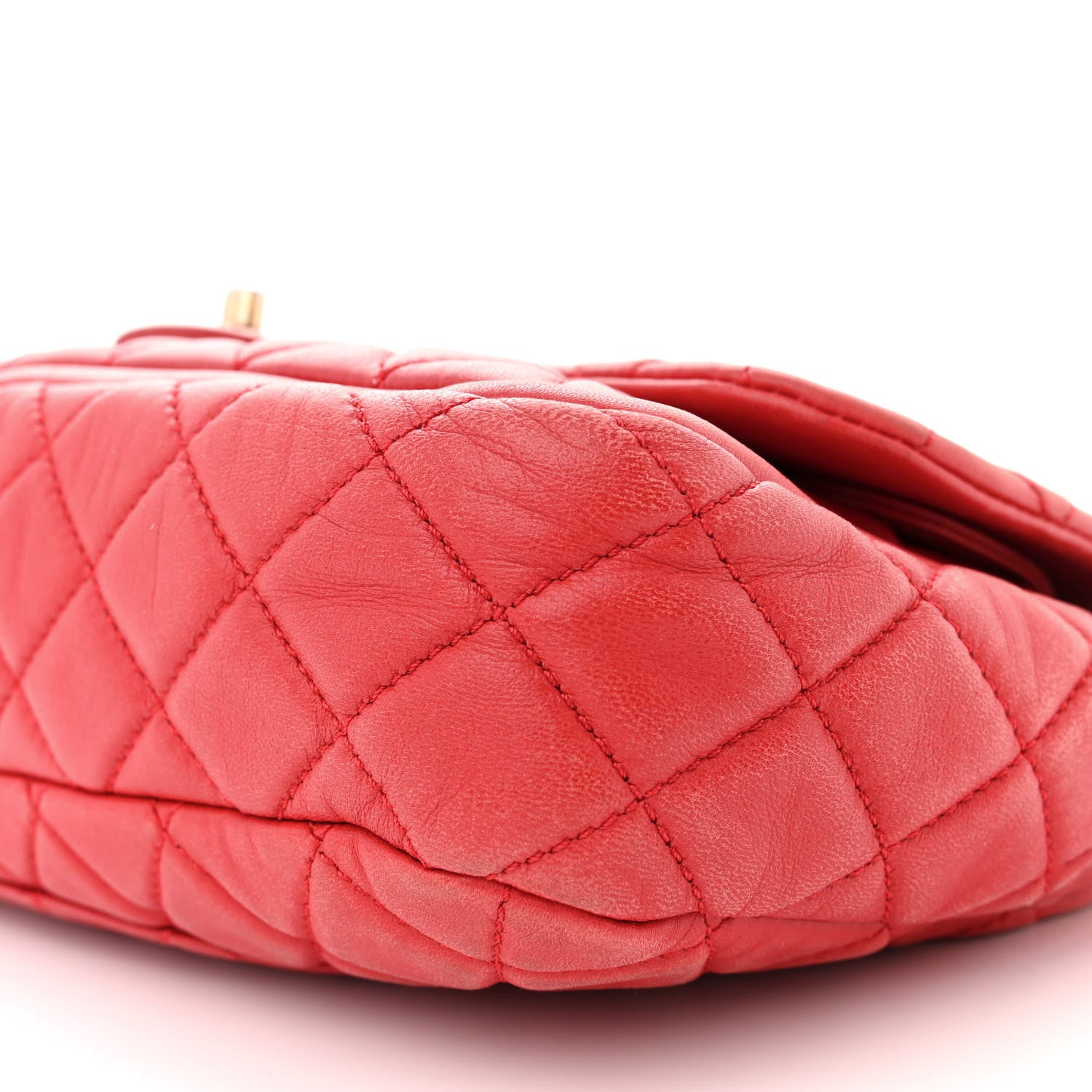 Chanel Lambskin Quilted Large Now and Forever Flap Red 10 of 14