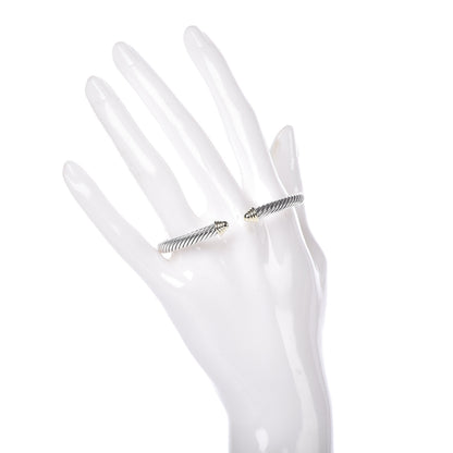 David Yurman Sterling Silver 14K Yellow Gold 5mm Cable Classics Bracelet 2 of 4
