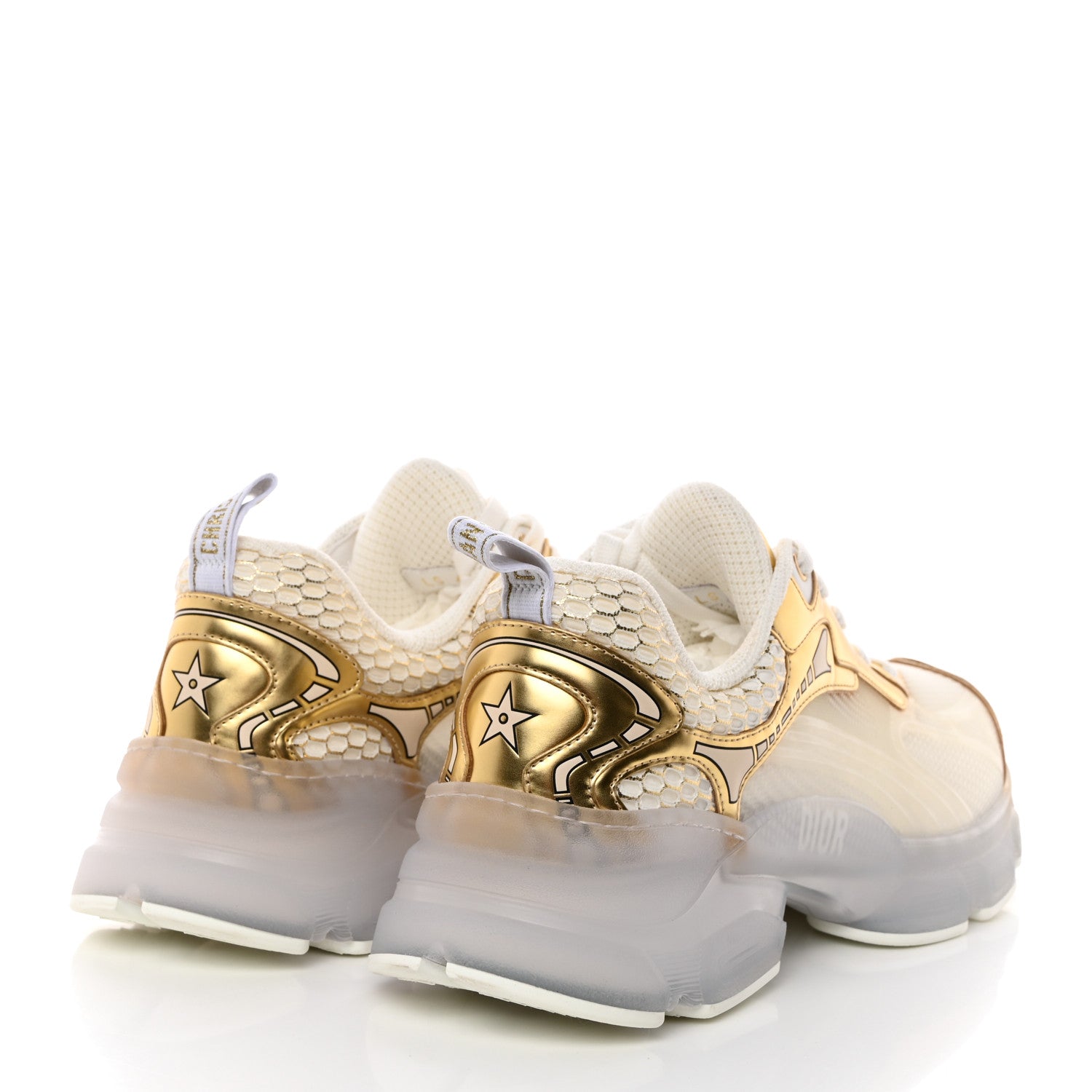 Christian Dior Matte Technical Fabric Mesh Dior Vibe Sneakers 41 White Gold 4 of 8