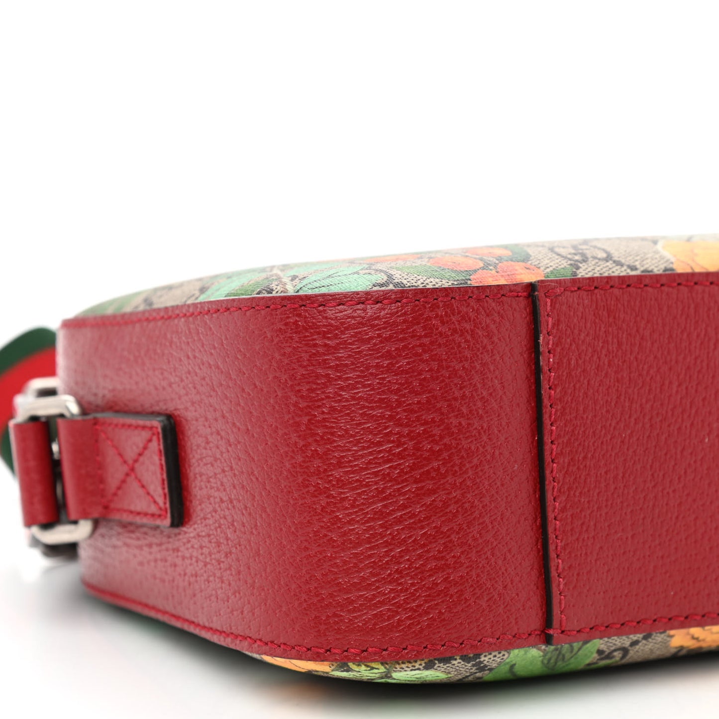 GG Supreme Monogram Tian Web Camera Bag Beige Multicolor Red