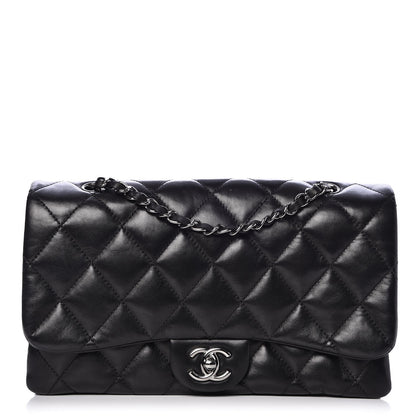 Chanel Lambskin Quilted Large 3 Flap Black 1 of 11