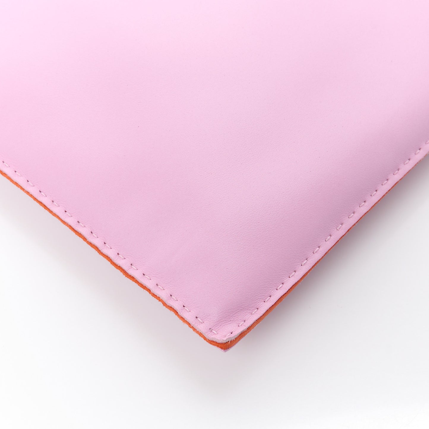 Milo Lambskin Swift Pilo Pouch Mauve Sylvestre Orange Poppy Bleu De France