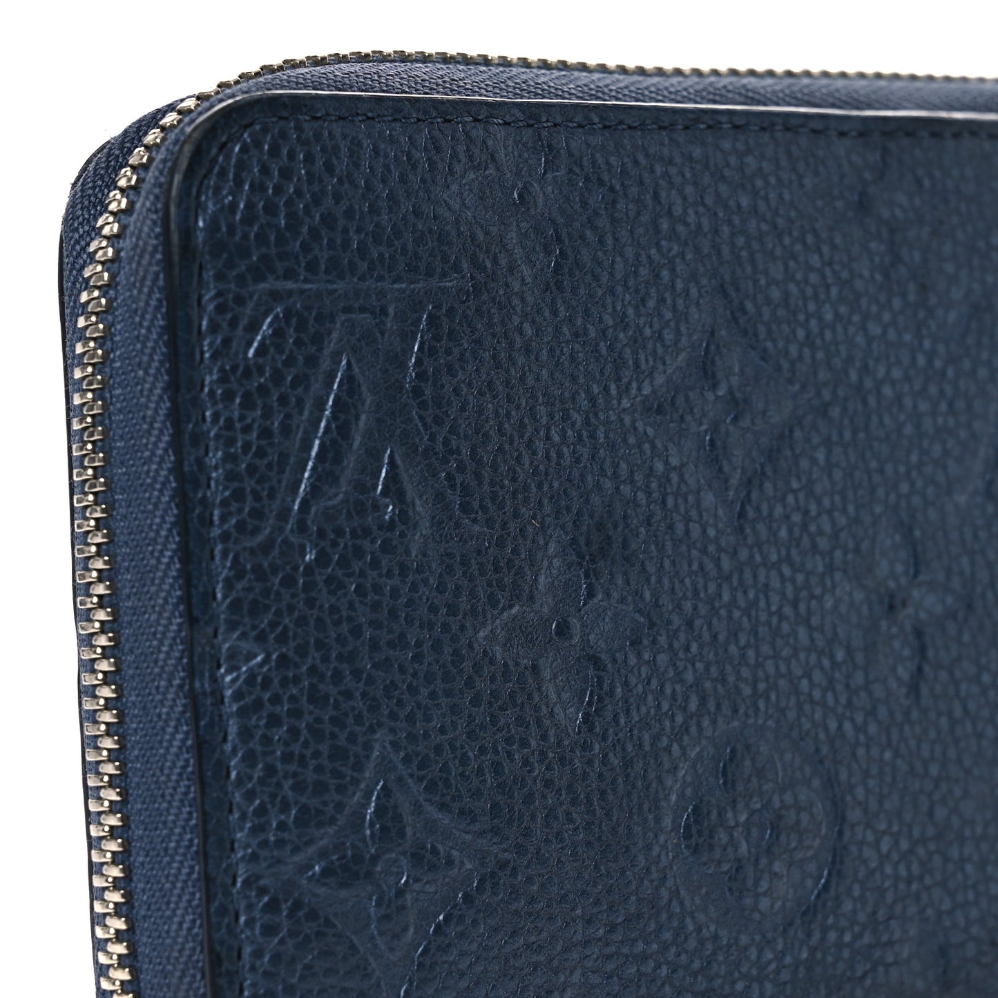 Metallic Empreinte Monogram Zippy Wallet Navy Nacre
