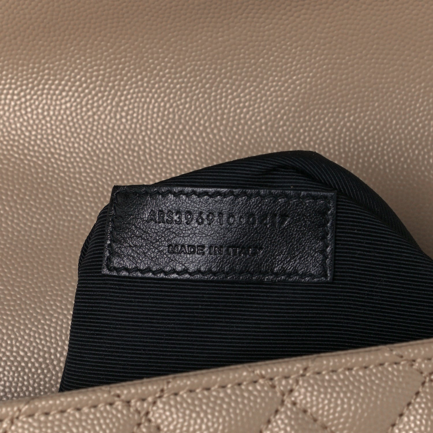 Saint Laurent Grain De Poudre Large Tri-Quilt Monogram Satchel Dark Beige 7 of 12