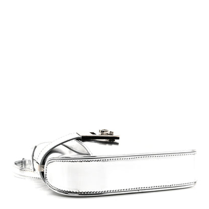 Salvatore Ferragamo Metallic Calfskin Mini Gancini Arch Hobo Argento 4 of 9