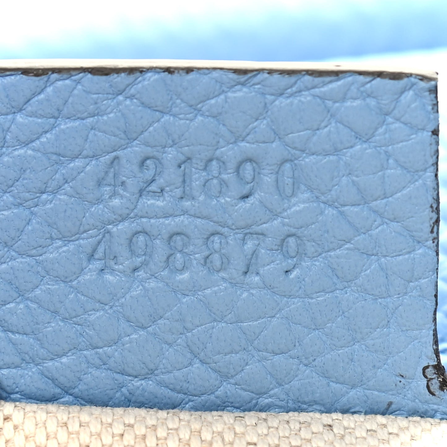 Calfskin Small GG Marmont Top Handle Bag Clear Sky Blue