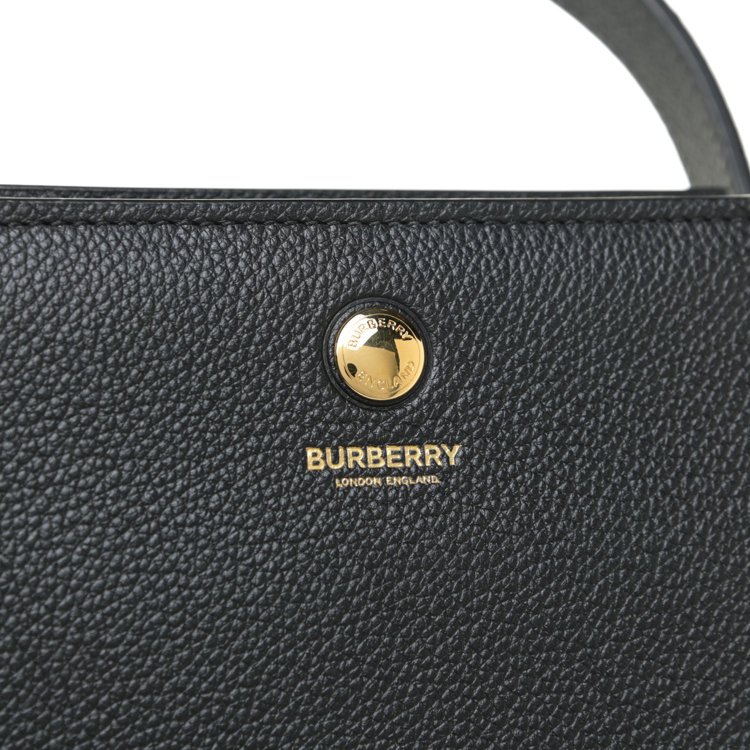 Burberry Grainy Calfskin Large Title Bag Black 10 of 14