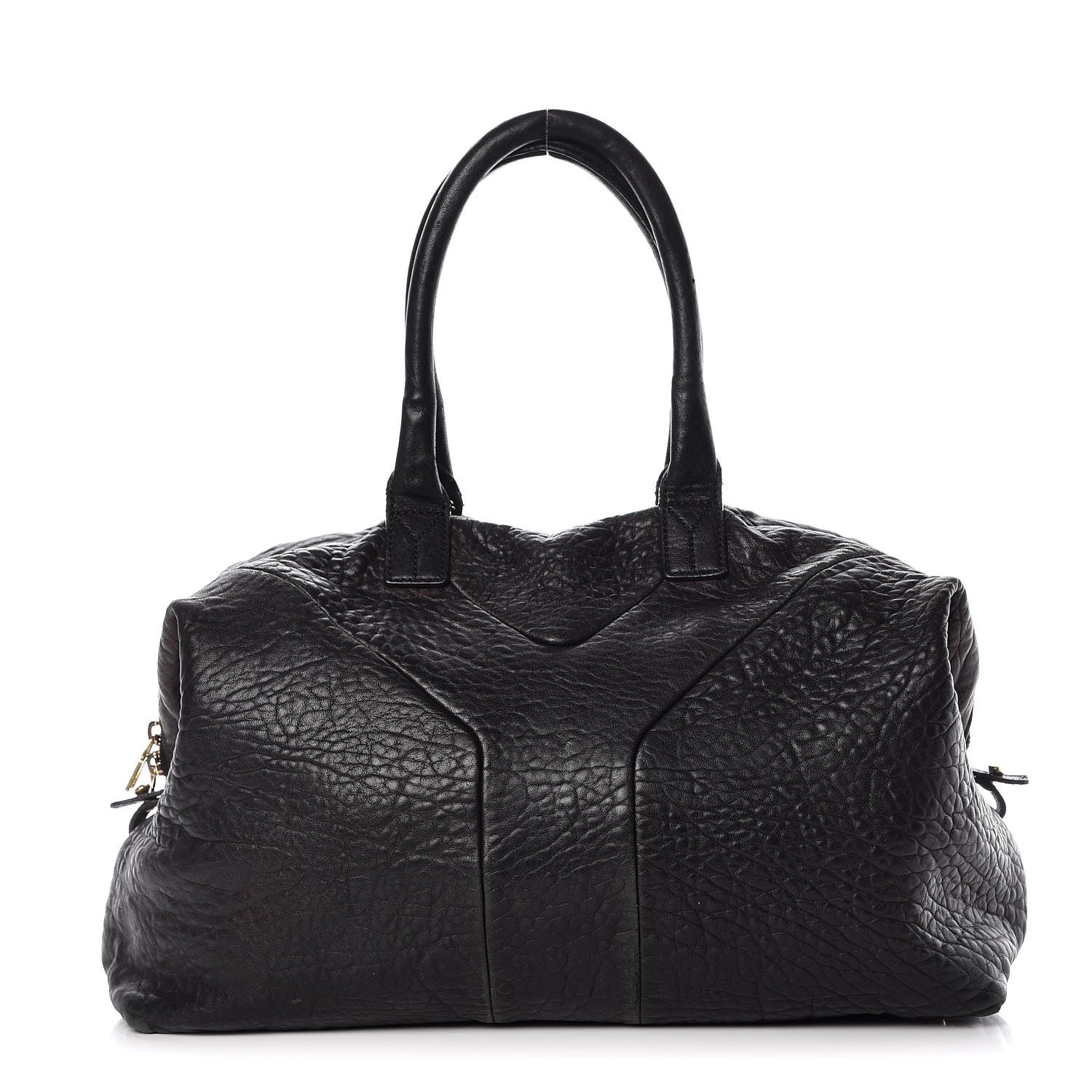 Saint Laurent Pebbled Lambskin Medium Easy Sac Black 1 of 21