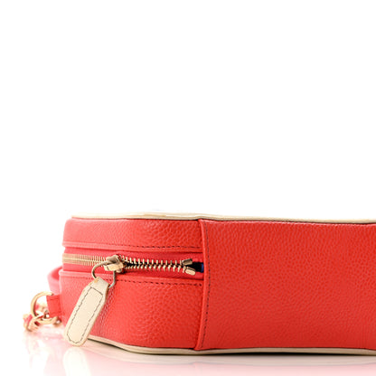 Chanel Caviar Quilted Filigree Vanity Clutch With Chain Blue White Red 9 of 10