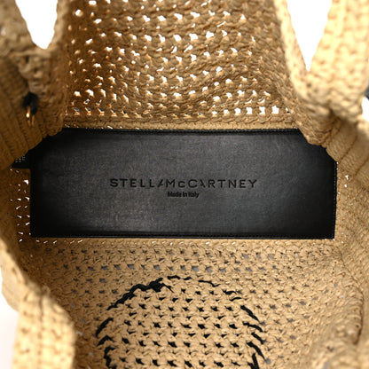 Stella McCartney Braided Raffia Eco Alter Napa Perforated Logo Crossbody Bag Natural 5 of 8