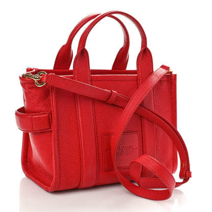 Marc Jacobs Grained Calfskin Small The Tote Bag True Red 3 of 10