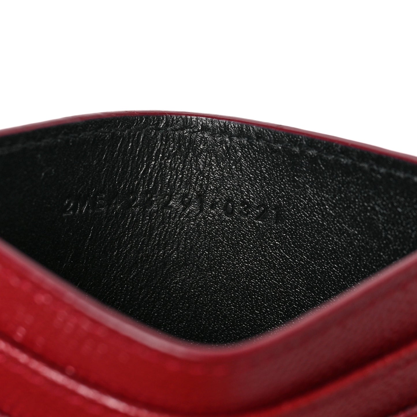 Grain De Poudre Matelasse Chevron Monogram Credit Card Case Opyum Red