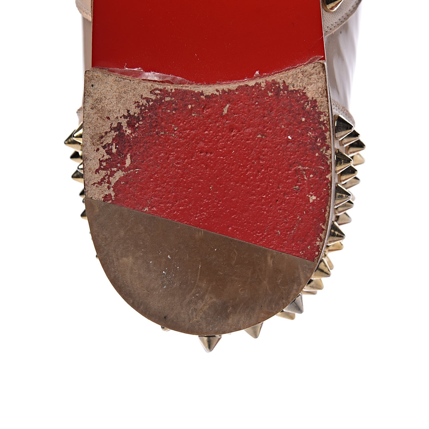 Christian Louboutin Nappa Freddy Spikes Donna Flat Sneakers 39.5 Poudre 13 of 17