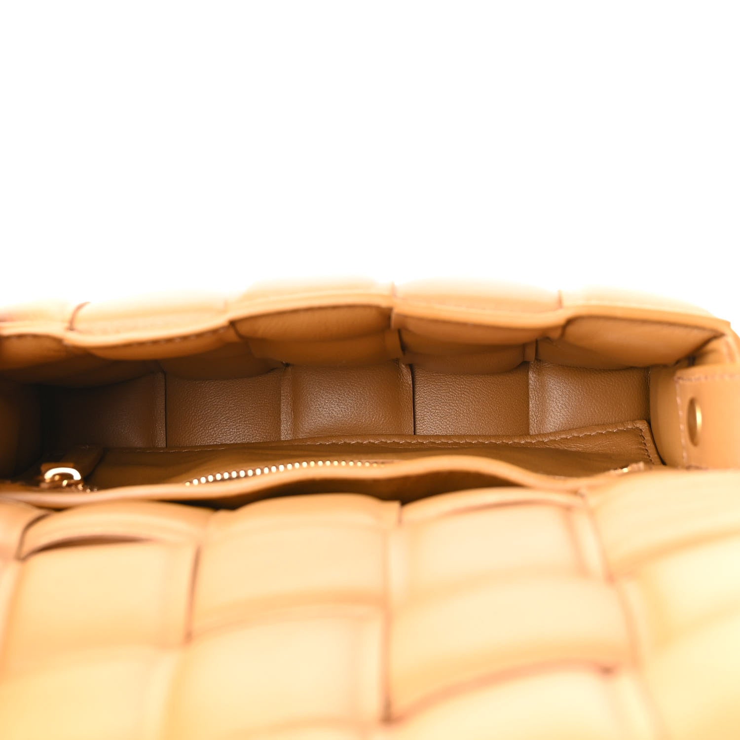 Bottega Veneta Nappa Maxi Intreccio Small Padded Cassette Crossbody Bag Camel 5 of 9