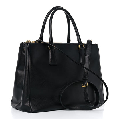 Prada Saffiano Large Galleria Double Zip Tote Black 3 of 27