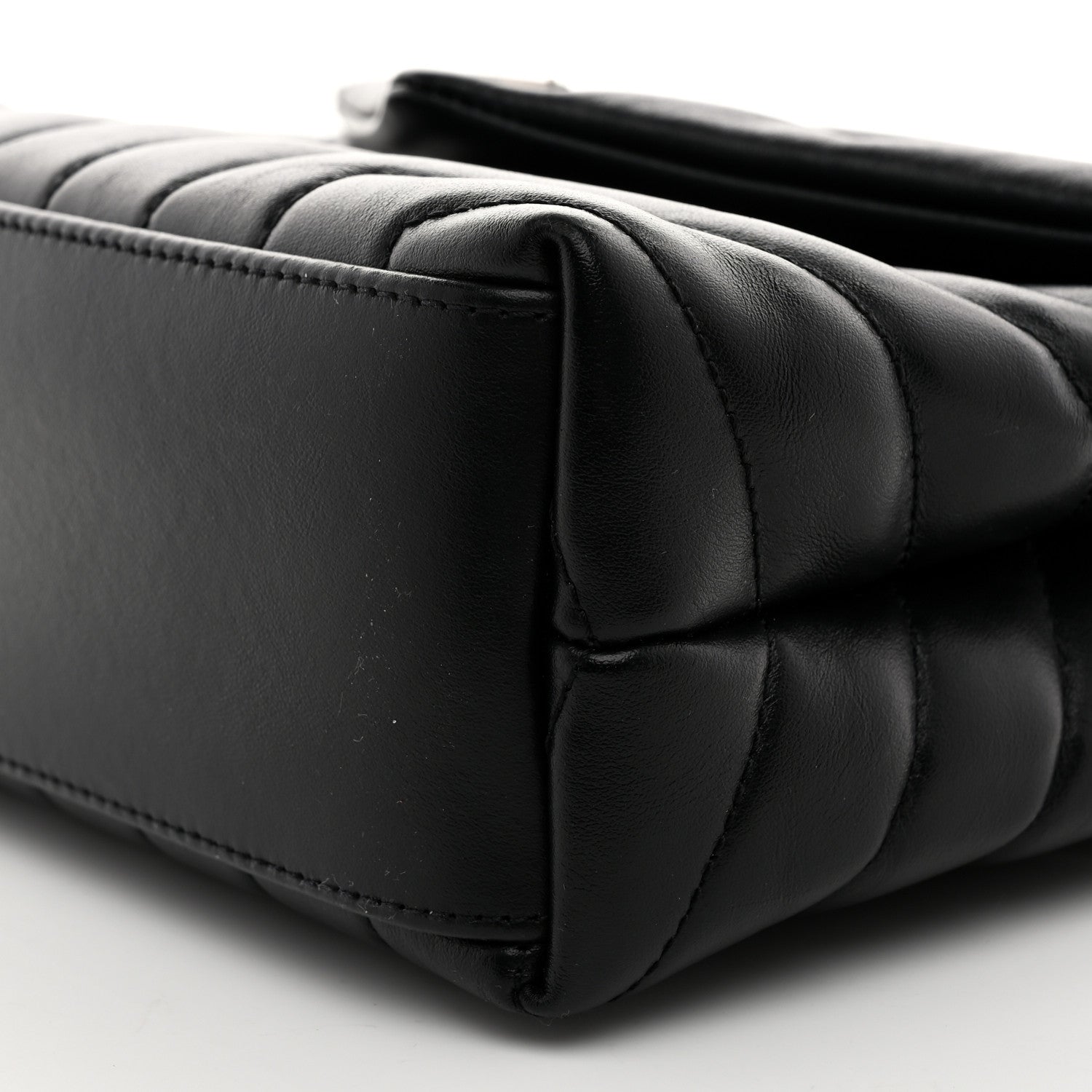 Saint Laurent Calfskin Y Quilted Monogram Small Loulou Chain Satchel Black 11 of 11
