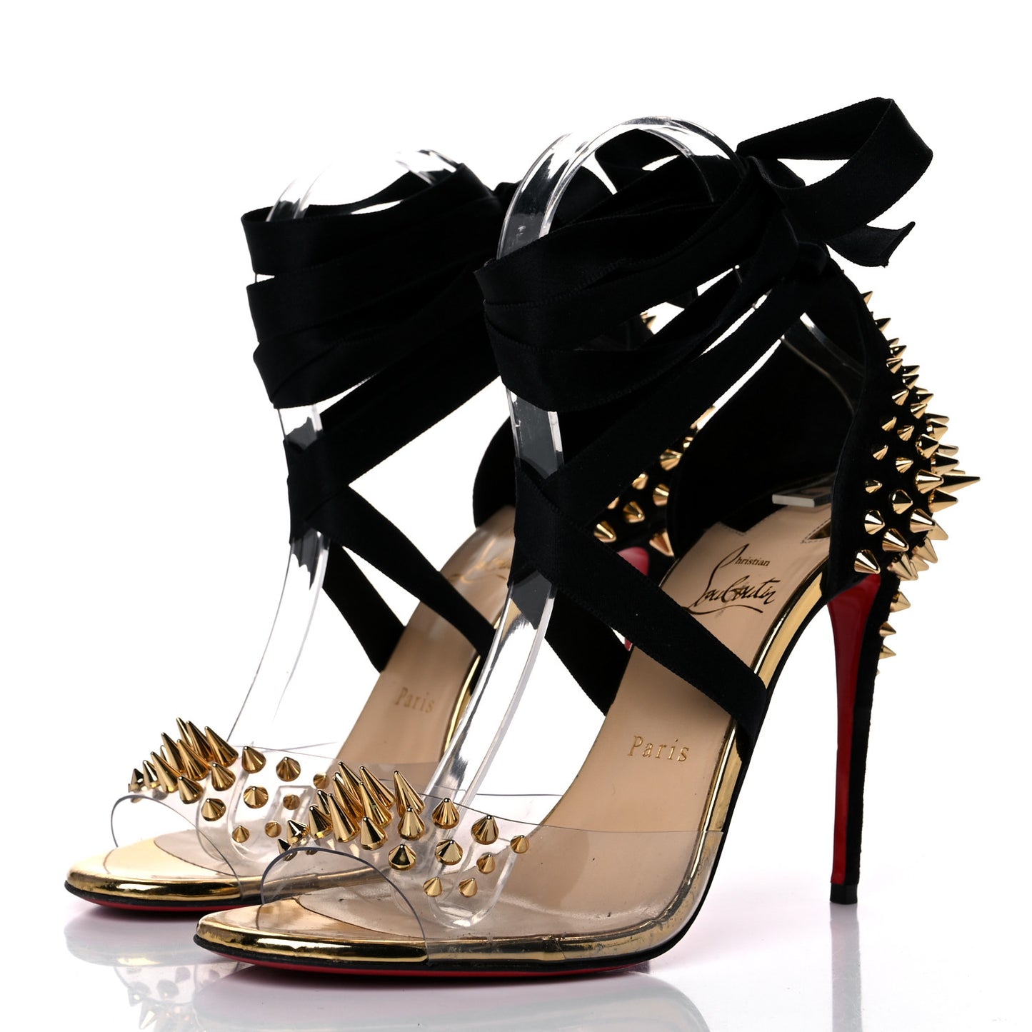 PVC Specchio Nappa Laser Barbarissima Sandals 38.5 Black