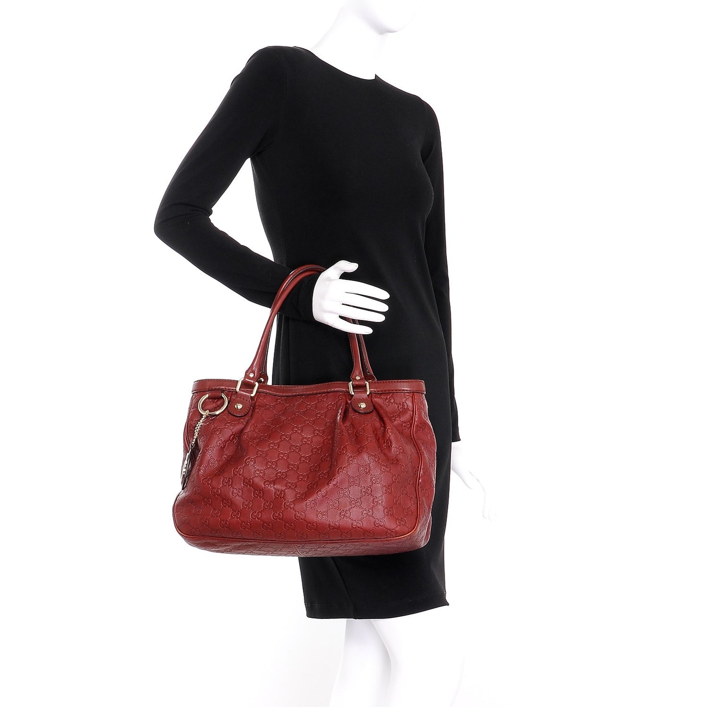 Guccissima Medium Sukey Top Handle Tote Raspberry Candy