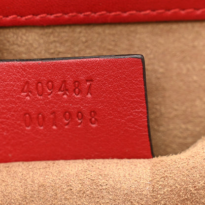 Gucci GG Supreme Monogram Calfskin Small Padlock Shoulder Bag Beige Hibiscus Red New Rosette 8 of 14