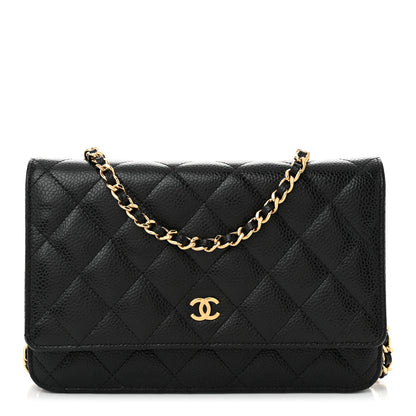 Chanel Caviar Quilted Wallet On Chain WOC Black 1 of 12