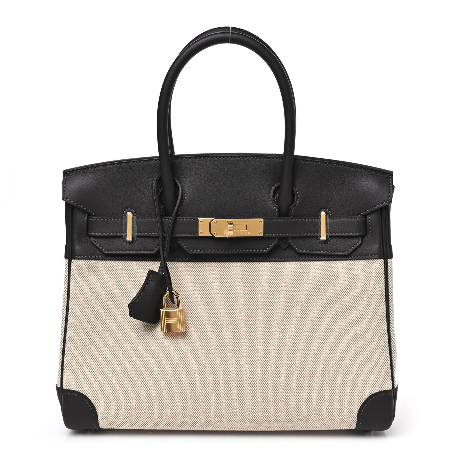 Hermes Toile H Swift Birkin 30  Ecru Bai Brun 1 of 9