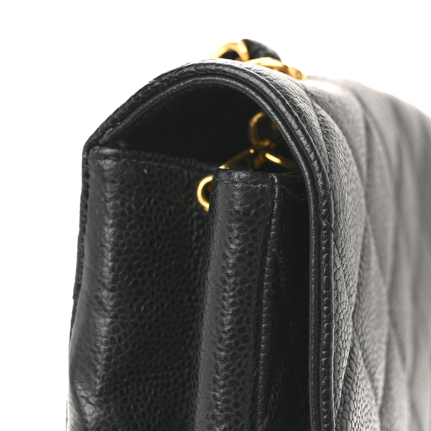 Caviar Quilted Medium Single Flap Black