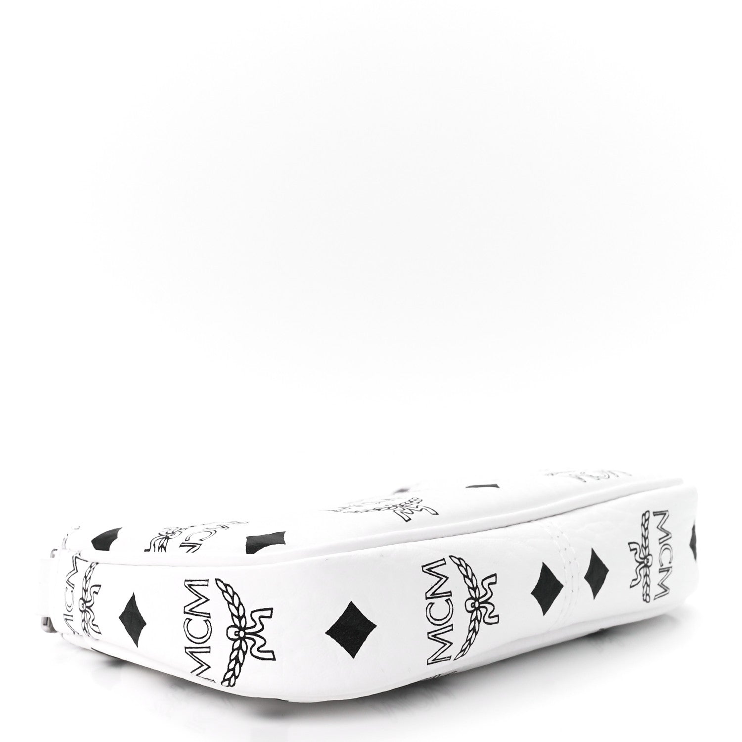 MCM Visetos Multi Pochette Black White Cognac 4 of 9