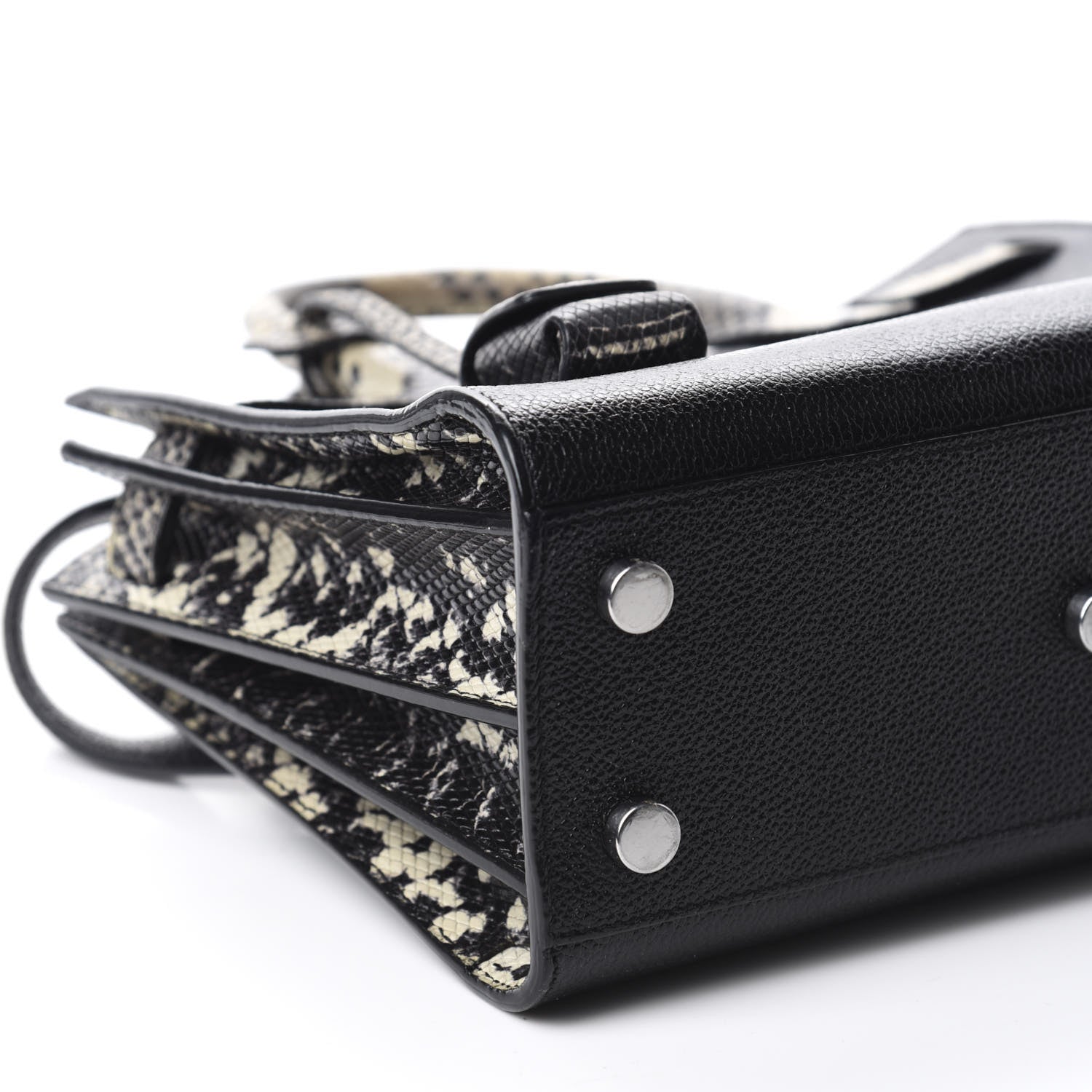 Saint Laurent Grained Calfskin Python Embossed Nano Sac De Jour Black 6 of 10