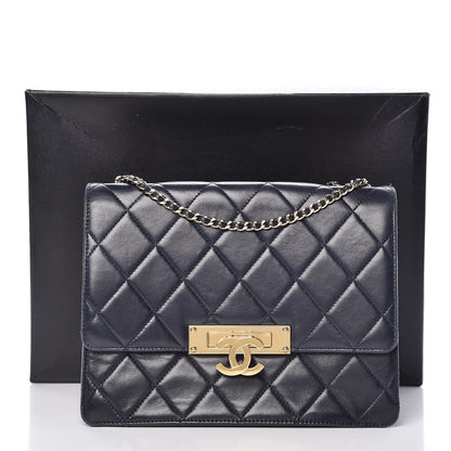 Chanel Lambskin Quilted Medium Golden Class Flap Marine 16 of 16