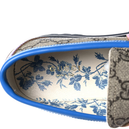 Gucci GG Supreme Monogram Cordovan Lux Womens Harald Horsebit 25mm Platform Loafers 36 Beige Sugar Pink Crop Shine Purple Marine 6 of 7