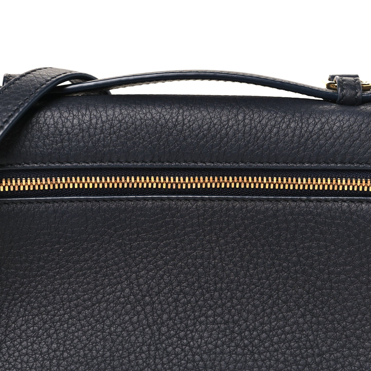 Grained Calfskin L19 Extra Pocket Pouch Navy Blue