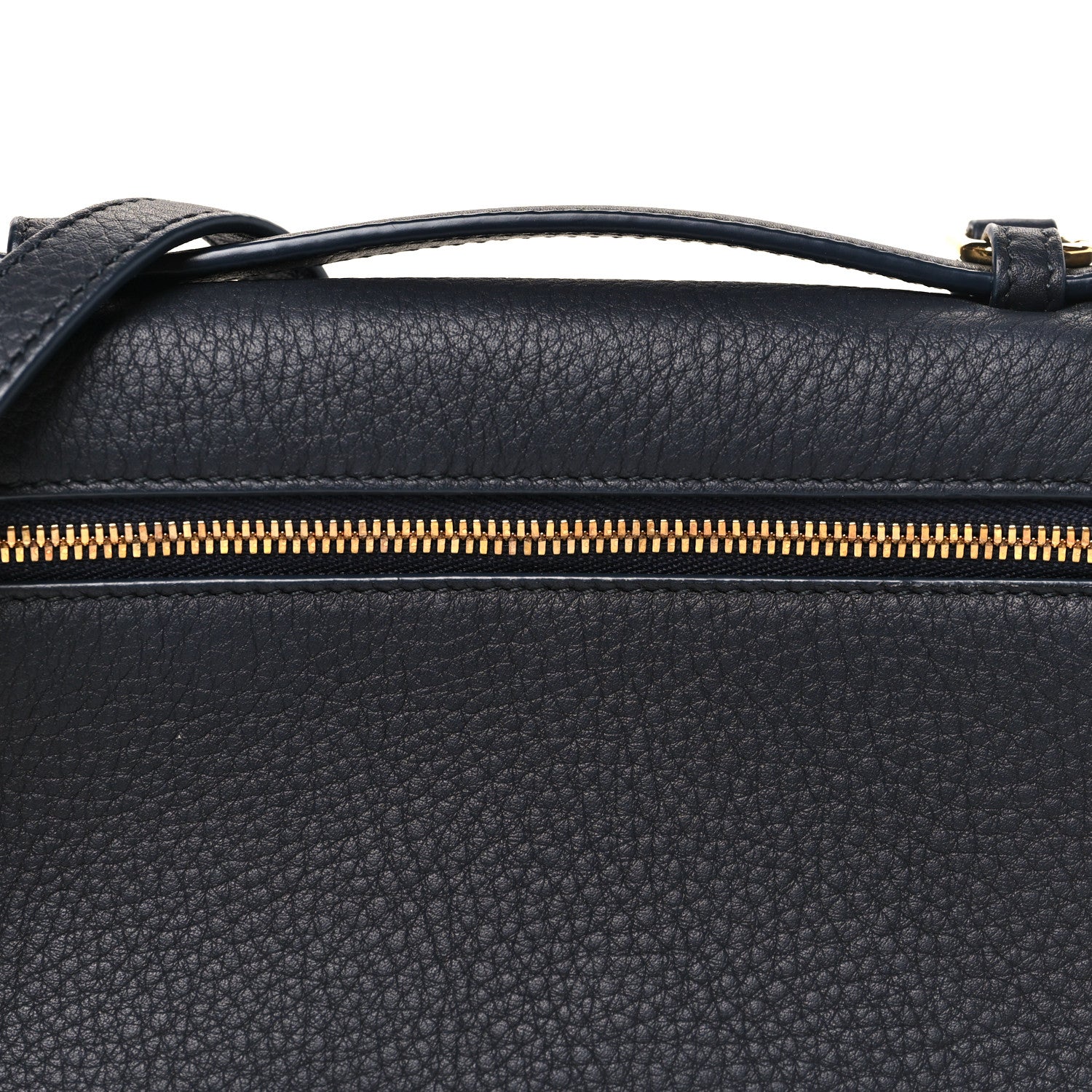 Loro Piana Grained Calfskin L19 Extra Pocket Pouch Navy Blue 7 of 9