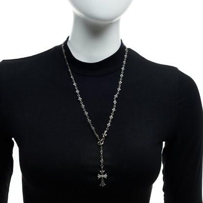 Chrome Hearts Sterling Silver Lariat Cross Pendant Necklace 2 of 5