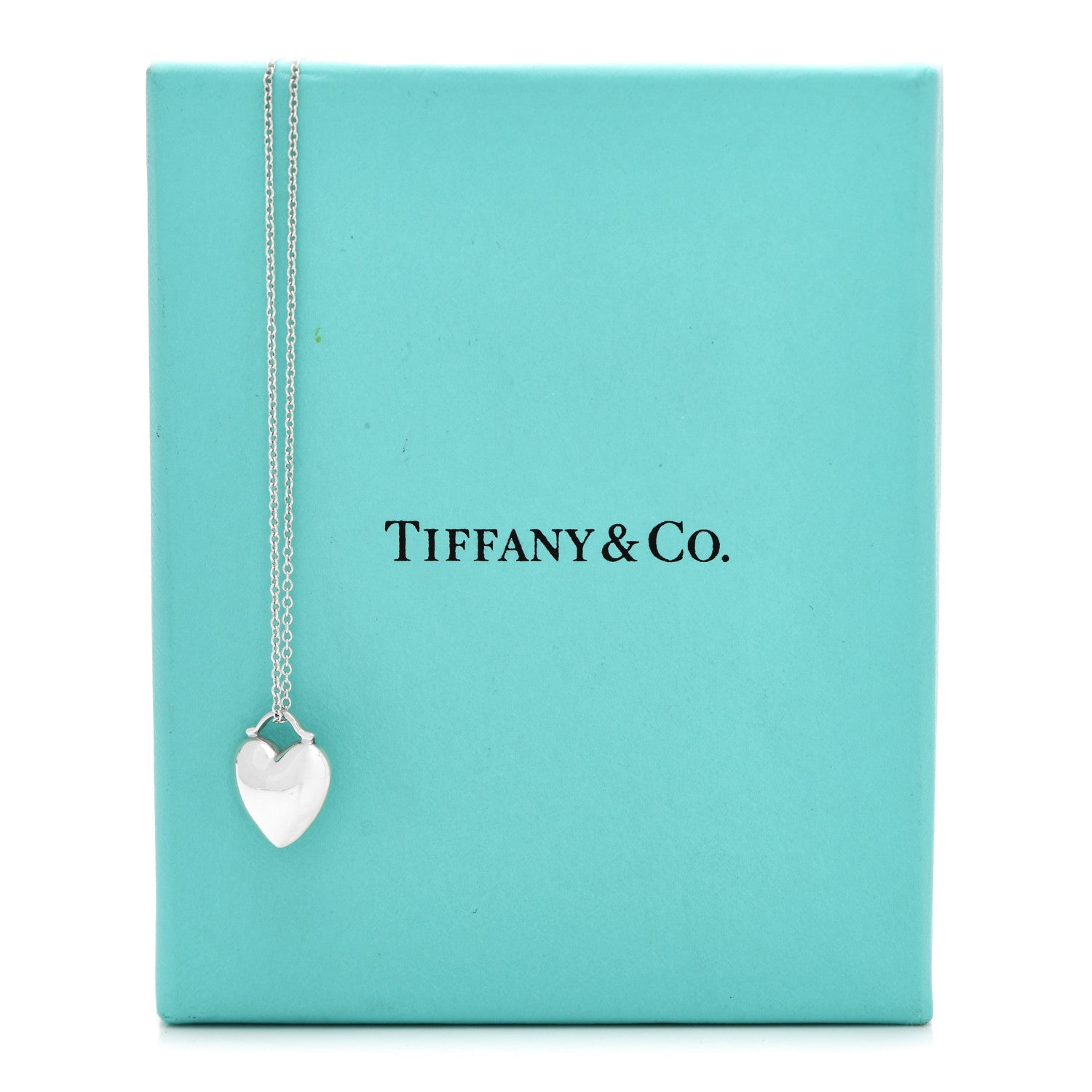 Tiffany Sterling Silver Puffy Heart Pendant Necklace 7 of 7