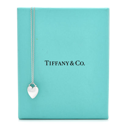 Tiffany Sterling Silver Puffy Heart Pendant Necklace 7 of 7