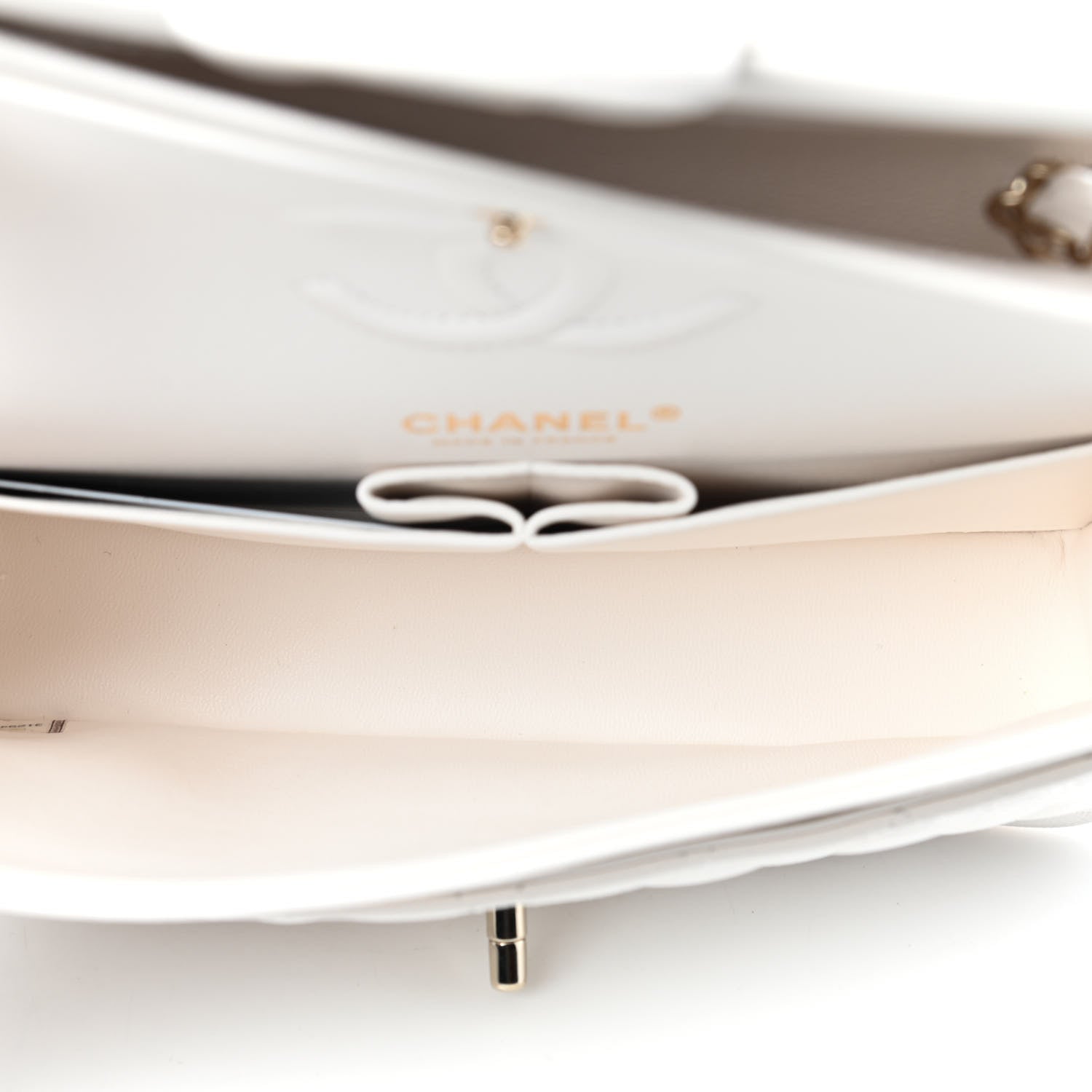 Chanel Caviar Quilted Small Double Flap White 5 of 9
