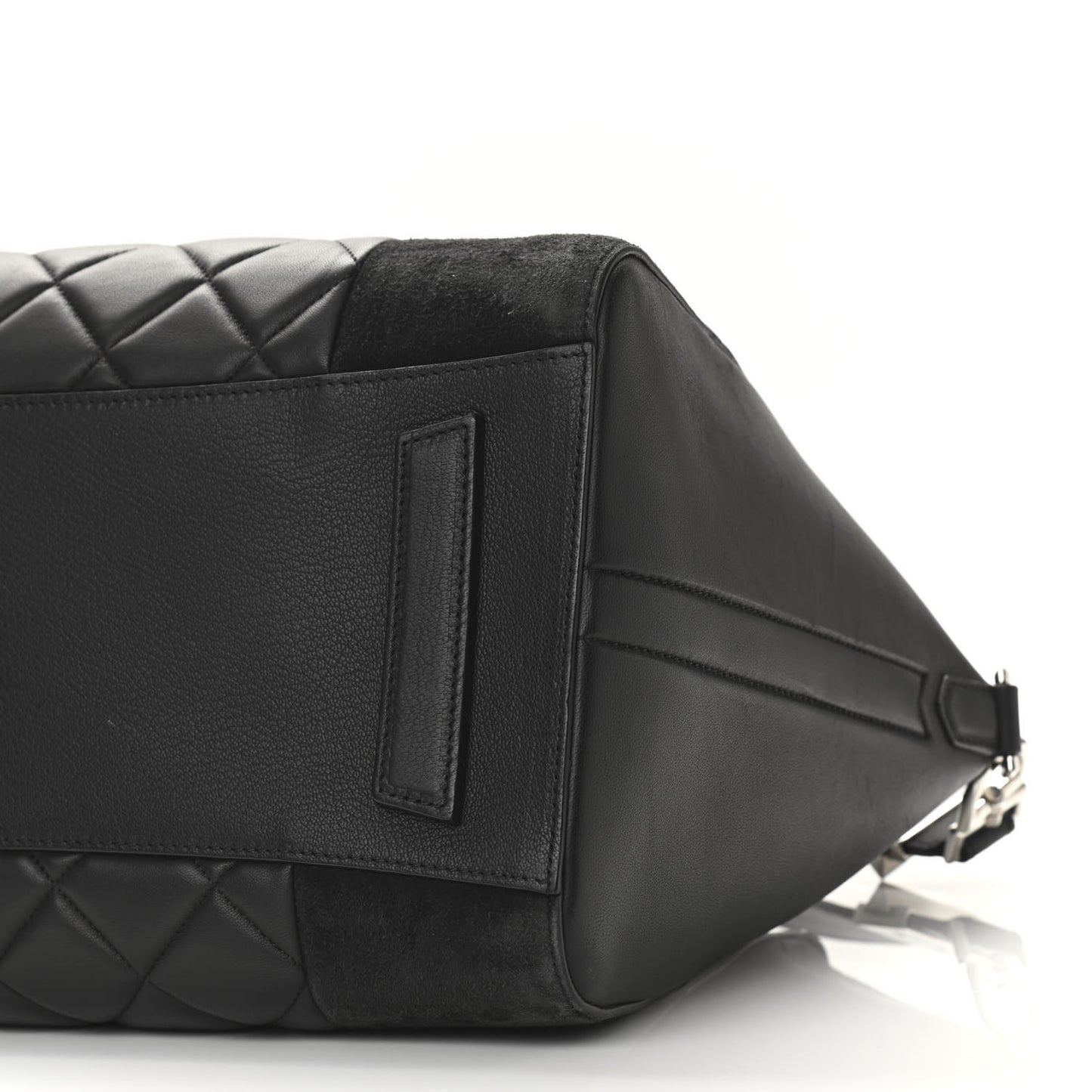 Sugar Goatskin Lambskin Diamond Quilted Medium Antigona Black