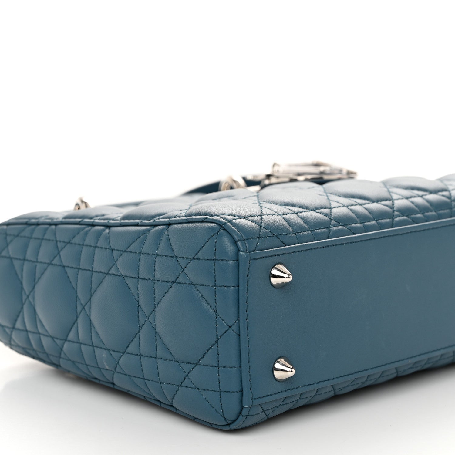Christian Dior Lambskin Cannage Small My ABCDior Lady Dior Blue 8 of 9