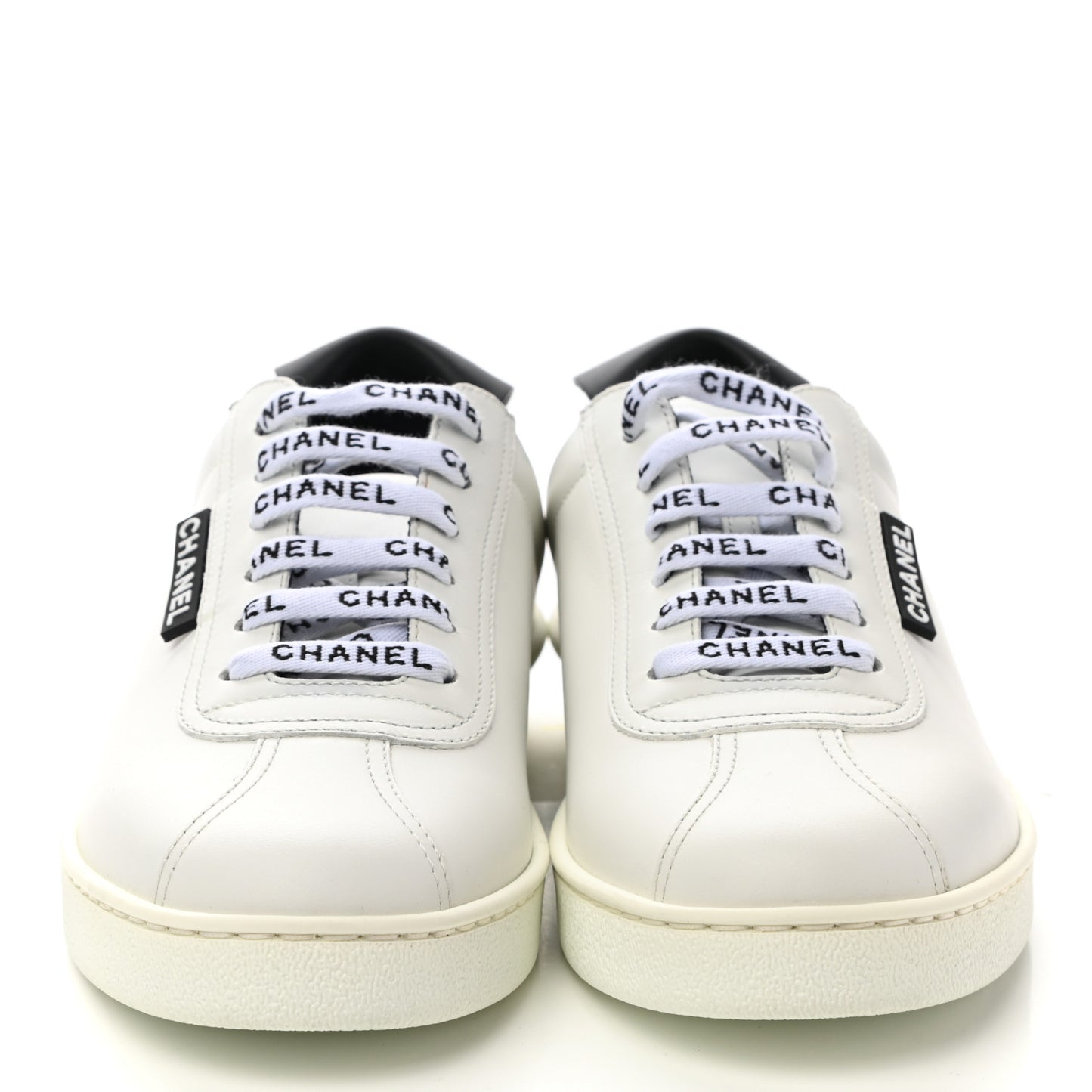 Calfskin CC Womens Sneakers 37 White