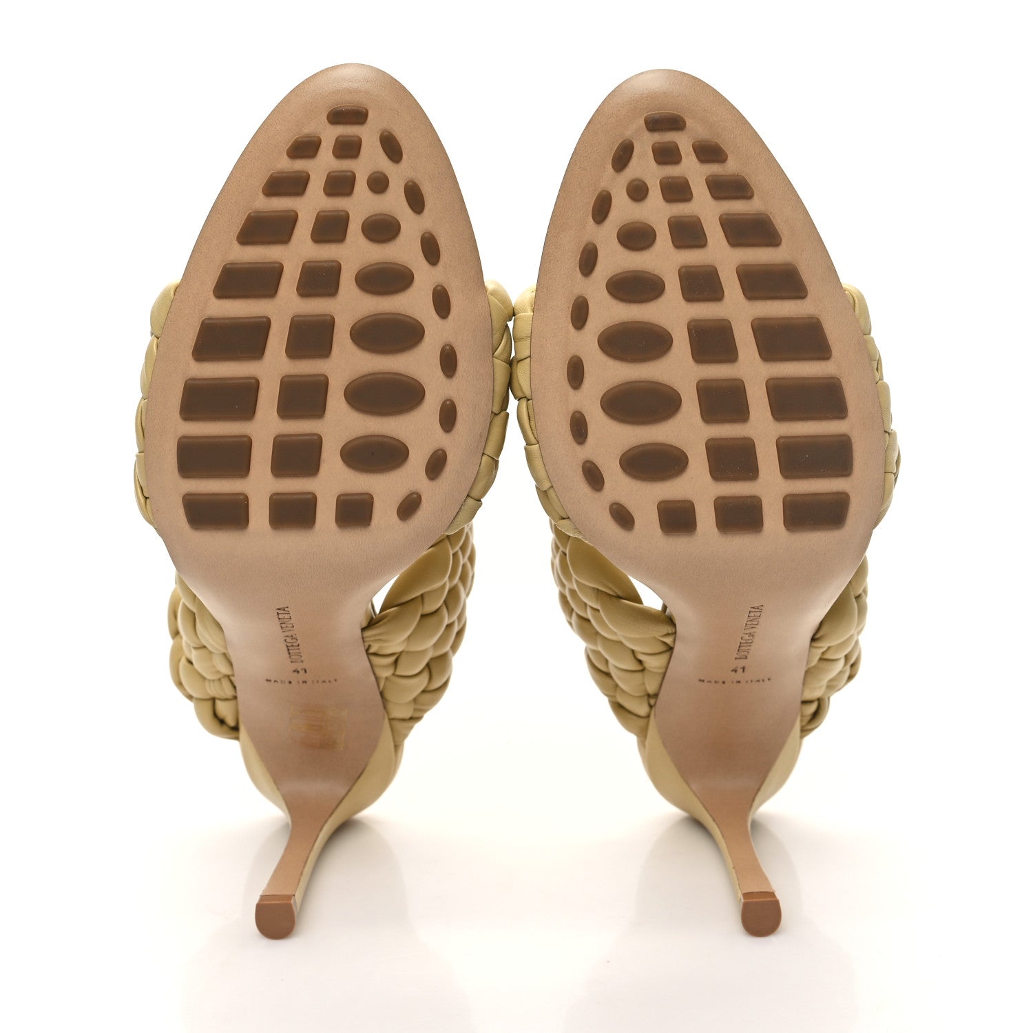 Bottega Veneta Nappa Twisted Padded Intrecciato Curve Slide Sandals 41 Tapioca 5 of 9