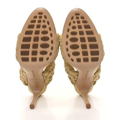 Bottega Veneta Nappa Twisted Padded Intrecciato Curve Slide Sandals 41 Tapioca 5 of 9