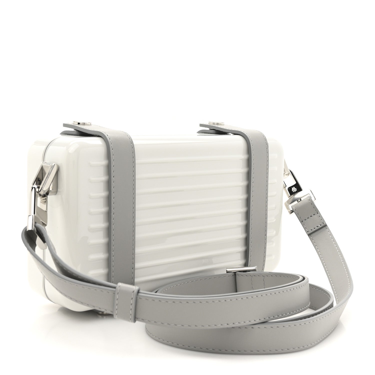 Rimowa Gloss Polycarbonate Personal Cross-Body Bag White Grey