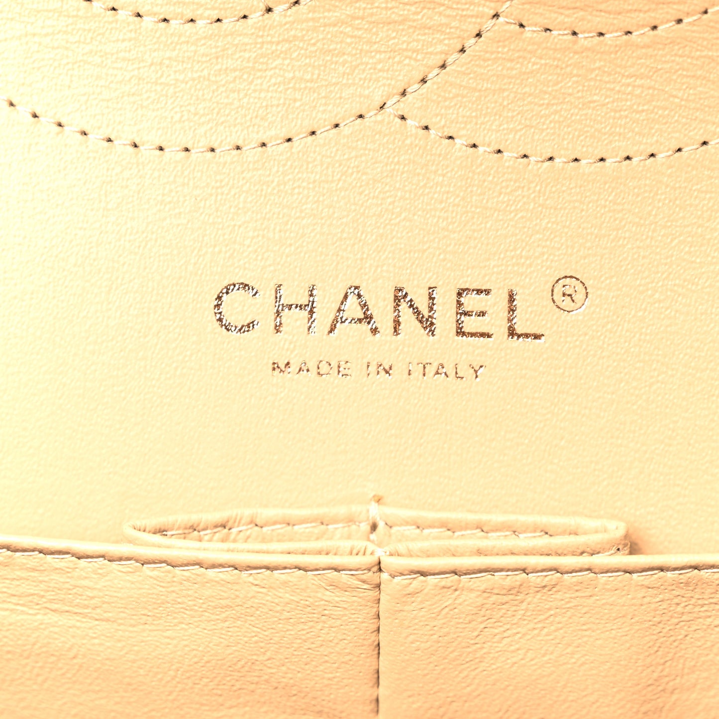 Caviar Quilted Jumbo Double Flap Beige