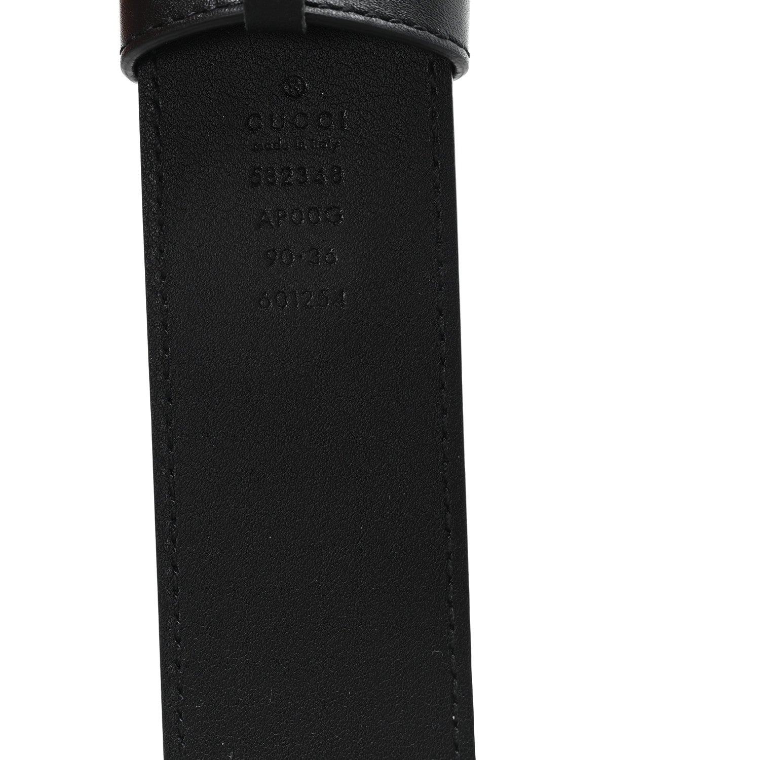 Gucci Moon Calfskin Scales Double G 40mm Belt 90 36 Black 3 of 4