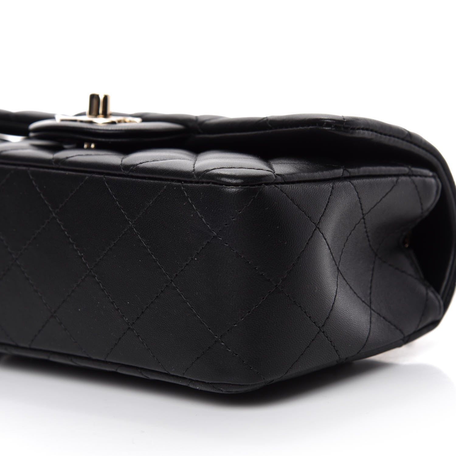 Chanel Lambskin Quilted Mini Rectangular Flap Black 7 of 10