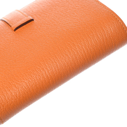 Hermes Chevre Mysore Bearn Compact Wallet Orange 12 of 14
